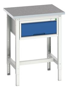 Verso 700x600 Height Adjustable Bench Lino Top + Cabinet Verso Height Adjustable Work Storage and Packing Benches 28/16921601.11 Verso 700x600 Adj Ht FW Ben Lino And Cab.jpg